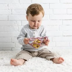 NATTOU Set De 2 Balles En Silicone Rose Et Jaune -Made 4 baby jo056176667 4