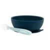 NATTOU Bol + Cuillère Silicone Bleu Marine -Made 4 baby jo056177145