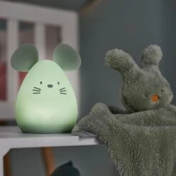 NATTOU Veilleuse Médium Souris Verte 12cm  Silicone -Made 4 baby jo060476650 2