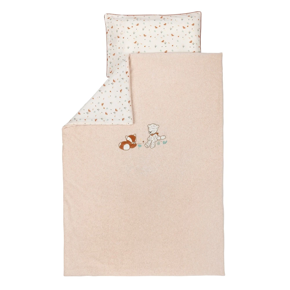 NATTOU Housse De Couette 100 X 140 Cm + Taie D'oreiller Boris & Jungo 3 NATTOU Housse De Couette 100 X 140 Cm + Taie D'oreiller Boris & Jungo