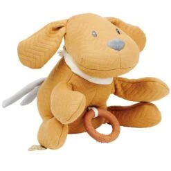 NATTOU Peluche Musicale Charlie Le Chien Jacquard Caramel