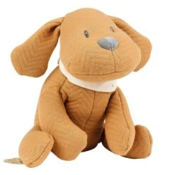 NATTOU Peluche 28 Cm Charlie Le Chien Jacquard Caramel